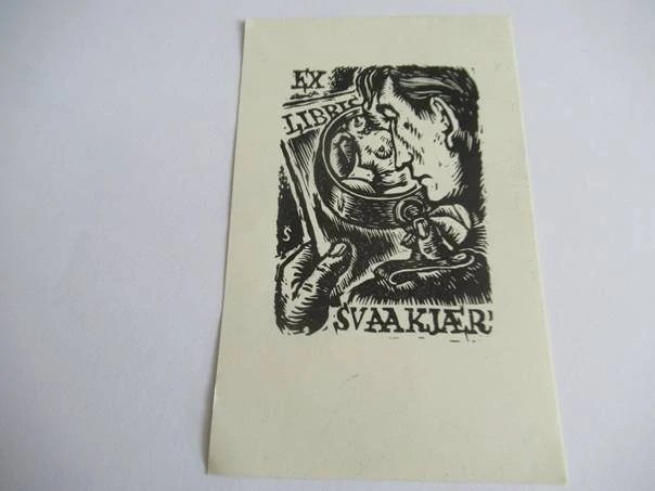 Originální dřevoryt 11,5 x 7 cm – Sven Aage Kjær (1958) – Hugo Šilberský