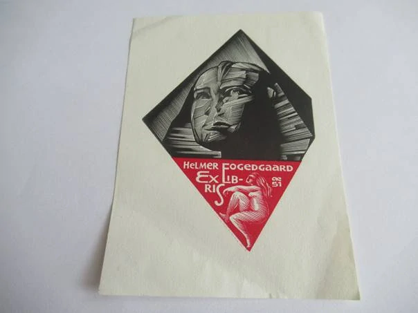 Originální exlibris 12 x 9 cm – Helmer Fogedgaard (1972) – Anatolij Kalašnikov
