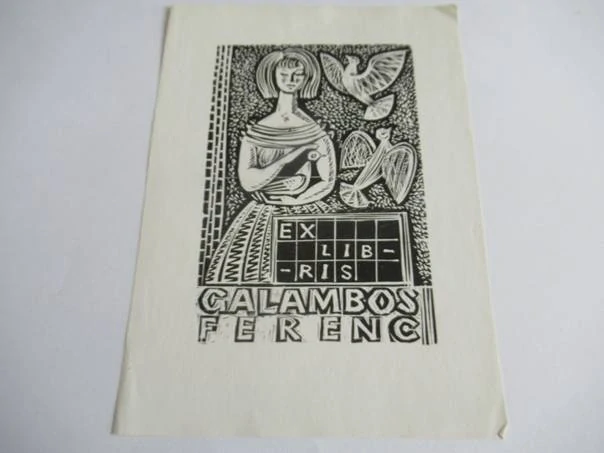 Originální velký dřevoryt 14,5 x 10,5 cm – Galambos Ferenc (1965) – Józef Szuszkiewicz