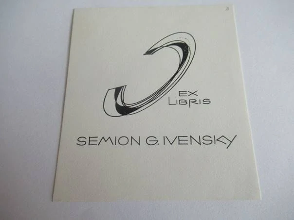 Originální exlibris 8 x 7 cm – Semjon G. Ivenskij – Roland Roveda (Graz, Rakousko)