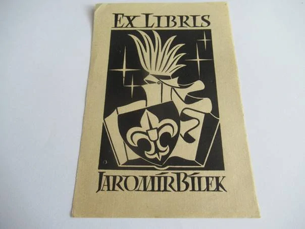 Originální exlibris 14 x 9,5 cm – Jaromír Bílek (1962) – Jiří Binko
