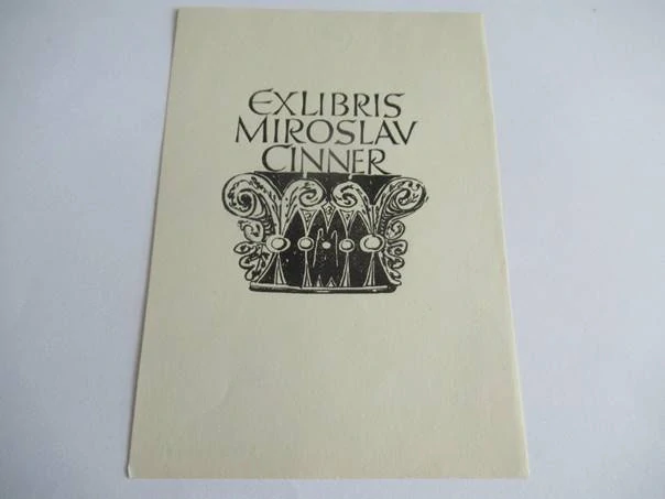 Originální válečné exlibris 14 x 10 cm – Miroslav Cinner (40. léta) – Ivan Solar