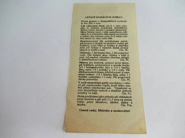 Dobová reklamní účtenka ING. SOLAR – Léčení domácích zvířat (První republika)