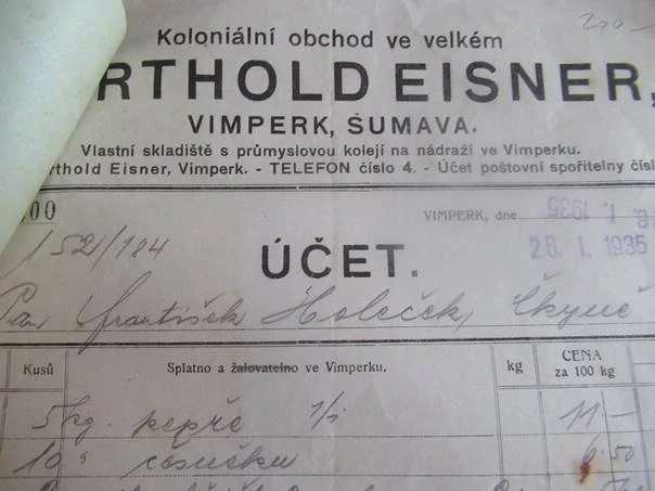 Vimperk, Šumava - Berthold Eisner - Vlatní skladiště s průmyslovou kolejí - 1935