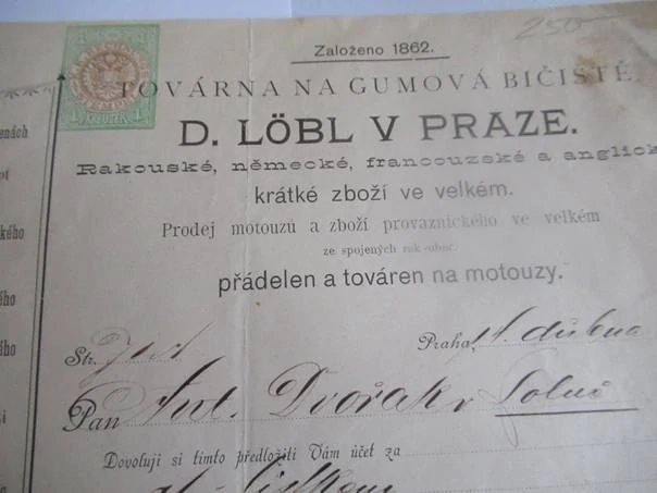 Praha - D. Löbl - Rakouské, německé, francouzské a anglické krátké zboží ve velkém - Prodej motouzů a zbožíprovaznického ve velkém. přádelny a továrny na motuzy - 1894