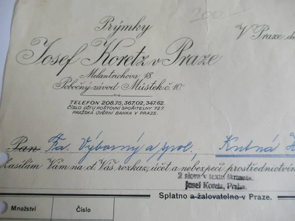 Praha - Josef Koretz - Prýmky - 1946