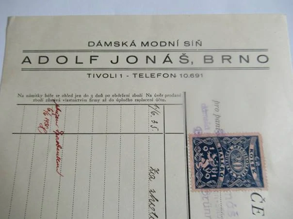 Brno - Adolf Jonáš - Dámská modní síň - 1935