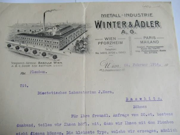 Wien - Winter & Adler A. G. - Metall - Industrie - 1914