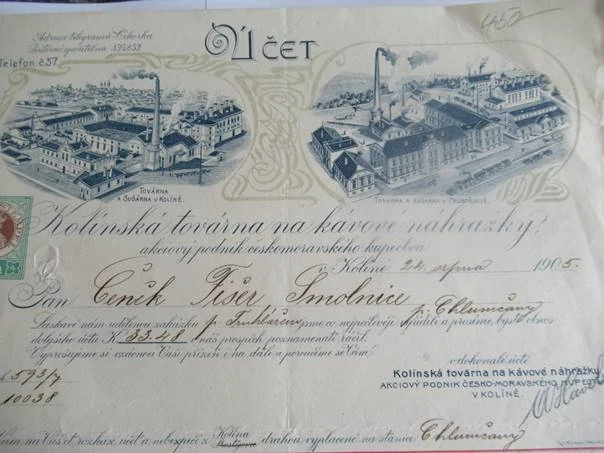 Kolín - Kolínská továrna na kávové náhražky - 1905