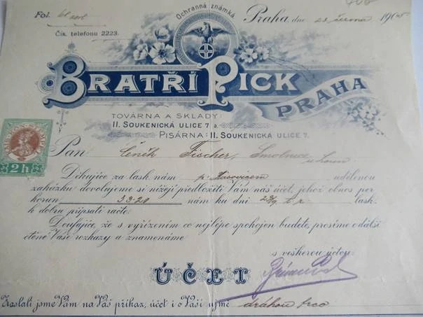 Praha - Bratří Pick - Továrna a sklady - 1905