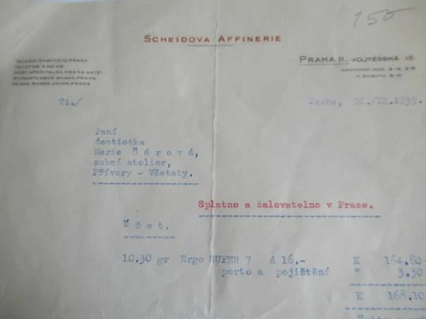 Praha II. - Scheidova Affinerie - 1939