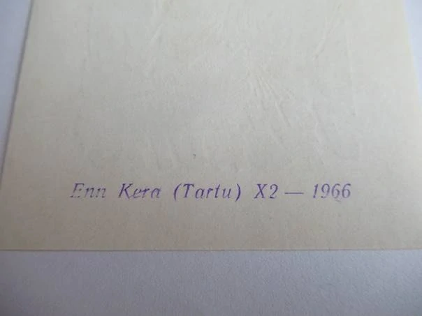 Originální exlibris 8 x 6,5 cm – Joh. Paruits (1966) – Enn Kera