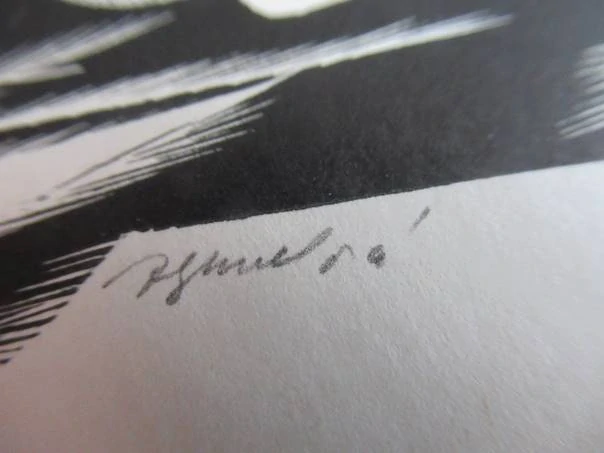 Originální signované exlibris 17 x 8 cm – V. Kohout (60. léta) – Anna Grmelová