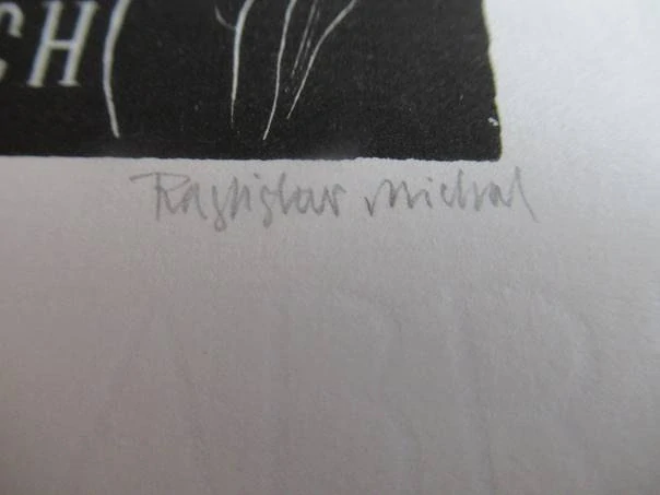 Originální signované exlibris 11,5 x 6 cm – J. Ch. – Rastislav Michal