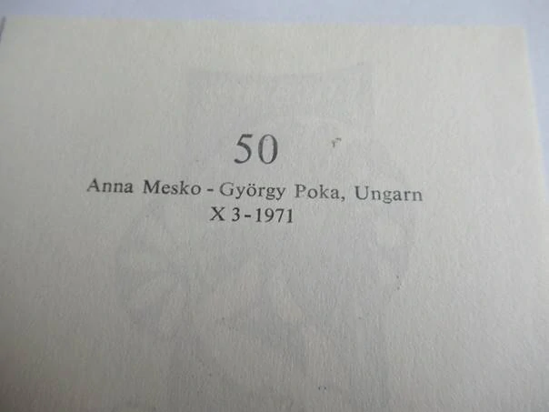 Originální exlibris 12 x 8 cm – Vagn Clemmensen (1971) – Anna Meskó & György Póka