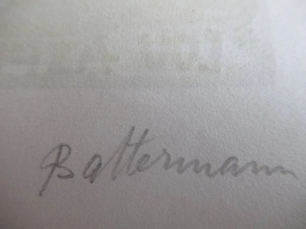 Originální velký exlibris 15 x 10,5 cm – Lou Asperslag – Jan Battermann