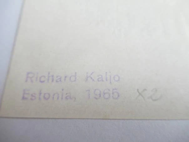 Originální exlibris 11 x 8 cm – Joh. Parvits (1956) – Richard Kaljo