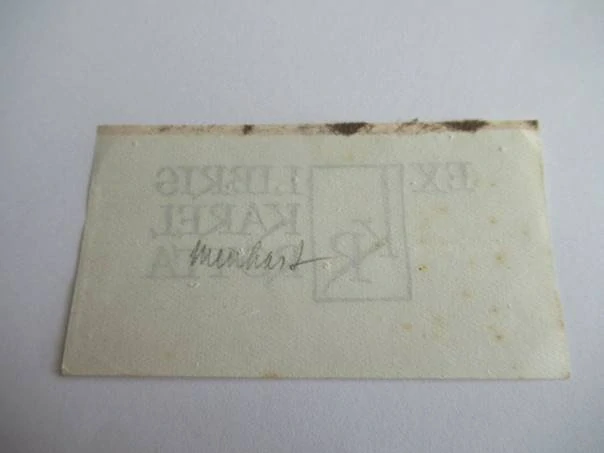 Originální exlibris 7 x 4 cm – Karel Rotta (1946) – Oldřich Menhart