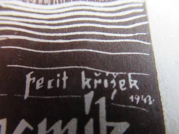 Originální válečné exlibris 14 x 11 cm – P. Rafael A. Vosmík (1943) – Felix Křížek