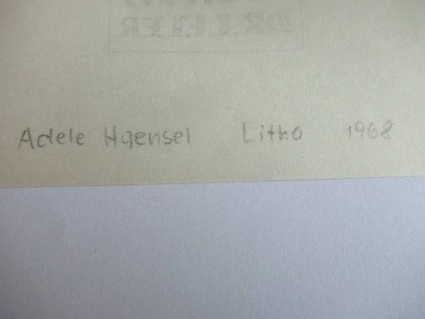 Architektonické exlibris Adele Haeusel, 20,5 × 14 cm – Dr. Axel Leier (1968)