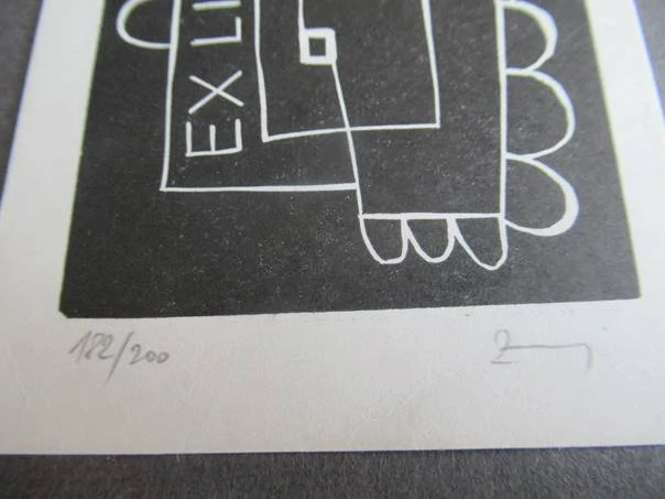 Signované exlibris Helena Benešová, 20 × 14 cm – J. Závodský (1978)