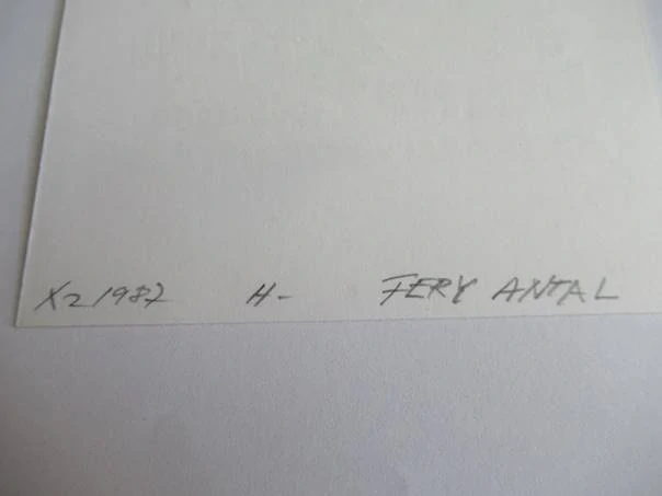 Portrétní exlibris Féry Antal, 14,5 × 10,5 cm – Ferenc Dinnyés / Szegedi Pantheon (1987)