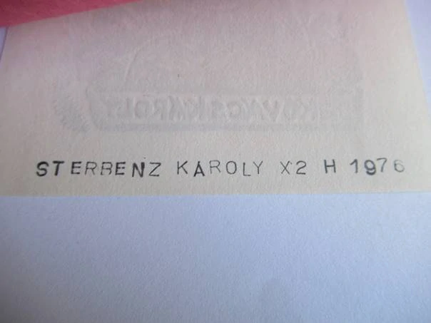 Exkluzivní exlibris Dr. Kovács Károly, 11 × 9,5 cm – Sterbenz Károly (1976)