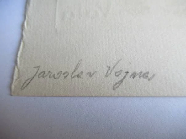 Originální exlibris Alois Vala, 13 × 8,5 cm – Jaroslav Vojna