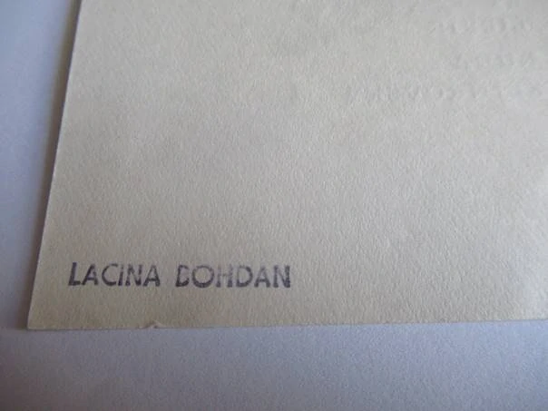 Nesignované exlibris Ruda Klinkovský, 15 × 9,5 cm – Bohdan Lacina