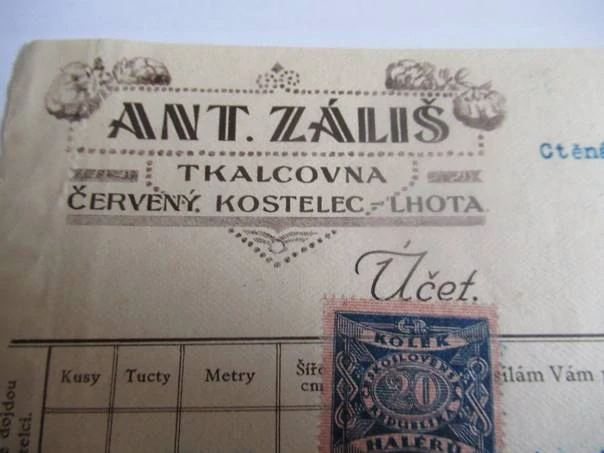 Červený Kostelec-Lhota - Ant. Záliš - Tkalcovna - 1929