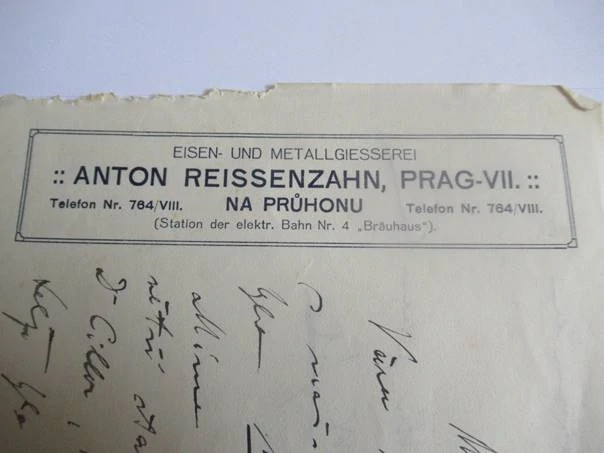 Praha VII. - Anton Reissenzahn - Eisen und Metallgiesserei - Slévárna železa a kovů - 1924
