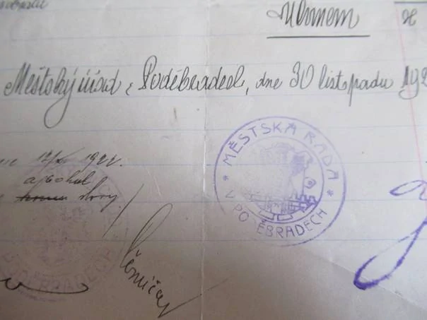 Poděbrady - Městská rada - 1922