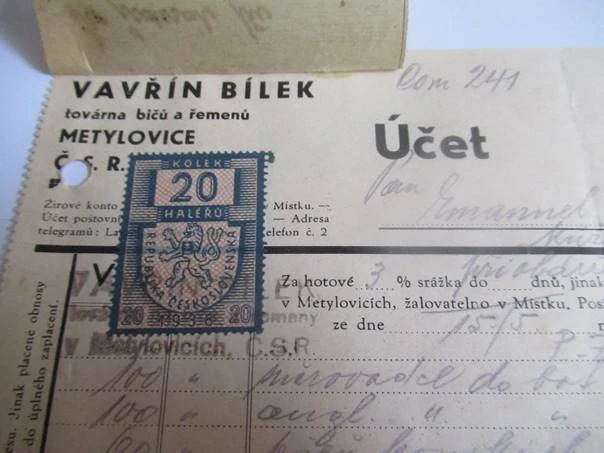 Metylovice - Vavřín Bílek - Továrna bičů a řemenů - 1939