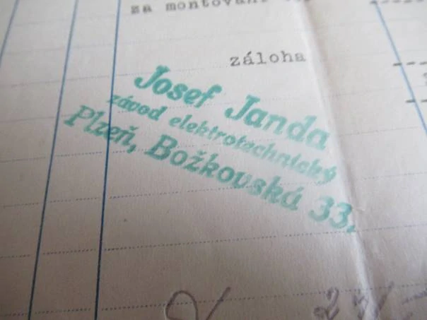 Plzeň - Josef Janda - závod elektrotechnický - 1934