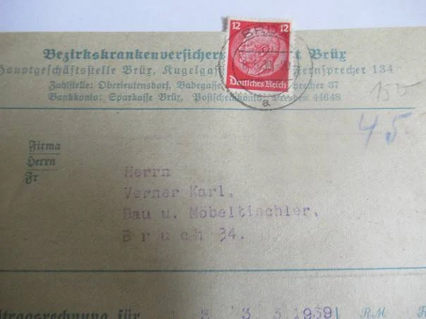 Most - Okresní nemocenská pojišťovna - 1939