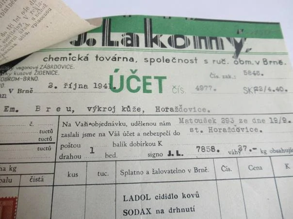 Brno - J. Lakomý - chemická továrna -1940