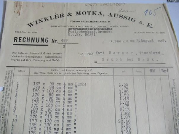 Aussig - Ústí nad Labem - Winkler & Motka - 1939