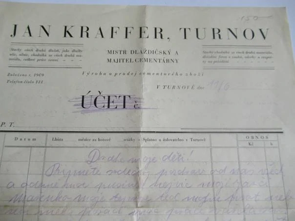 Turnov - Jan Krafer - Mistr dlaždičský a majitel cementárny, Stavby všech druhů dlažeb