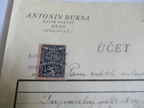 Brno - Antonín Buksa - Malíř pokojů - 1933