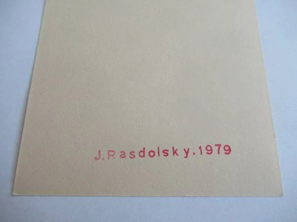 Erotické exlibris Mario de Filippis – Akt v růžích | J. Rasdolsky, 1979, rozměr 11x8 cm
