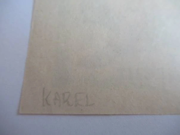 Originální Litografie Exlibris Jar. Hecht – Oldřich Karel (9 x 7,5 cm)