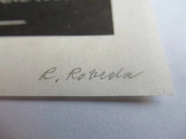 Originální Linoryt Exlibris Franz Kubat – Roland Roveda (8 x 5 cm)