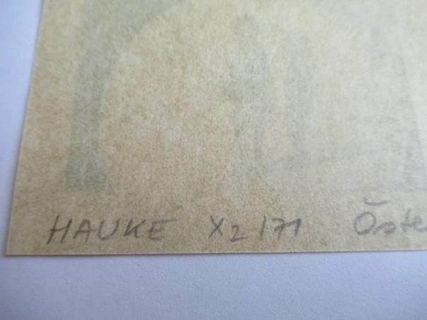 Originální Dřevoryt Exlibris Kothbauer Space Age Vesmír – Hans Hauke (10,5 x 7,5 cm)