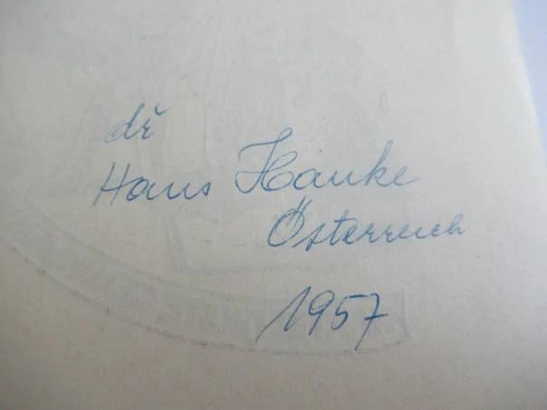 Originální Dřevoryt Exlibris Familie Verammen Děti – Hans Hauke 1957 (15 x 10,5 cm)