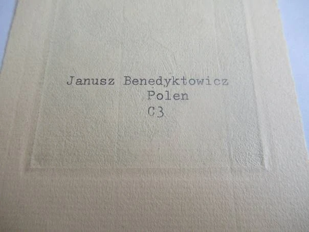 Originální Lept Exlibris Klaus Rödel – Motiv Ženský akt a vikingská loď – Janusz Benedyktowicz (12 x 7,5 cm)