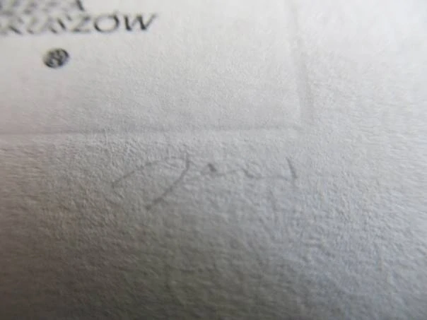 Originální Mědirytina Exlibris Anny i Jozefa Ondruszów – Motiv Kubistický strom a krajina – Wojciech Jakubowski (11 x 8,5 cm)