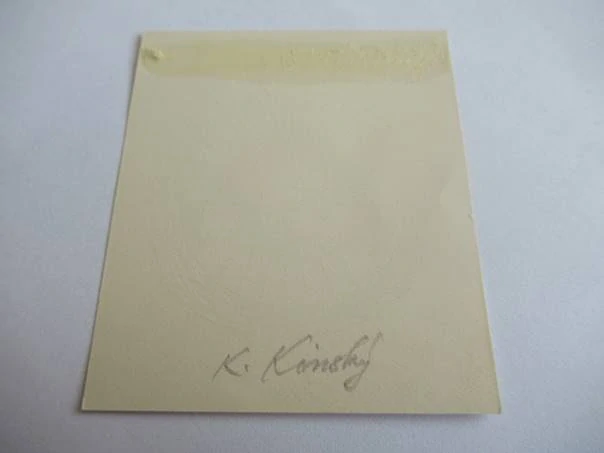 Originální Zinkografie Exlibris Josef V. Kučera Beseda – Motiv Stisk rukou pod sluncem a vavříny – Karel Kinský (7 x 6 cm)