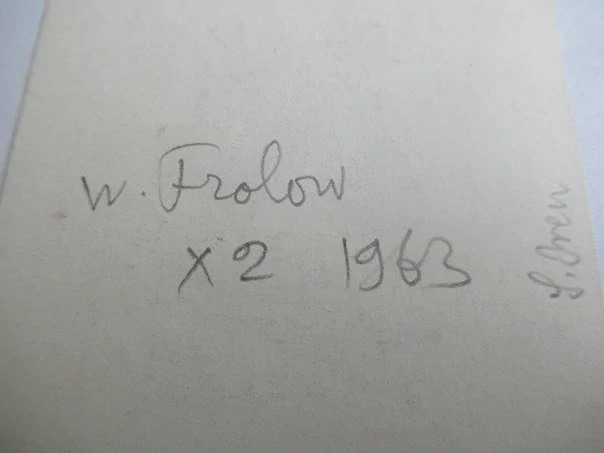 Exlibris I. Kozlovoy, 1963, Vadim (W.) Frolov – X2 dřevoryt, 8,5 × 5 cm