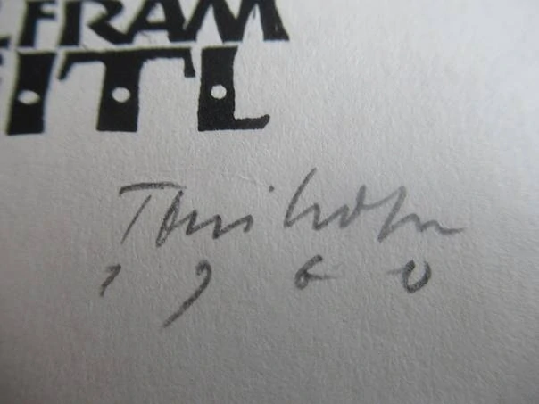 Exlibris Wolfram Veitl, 1960, Prof. Toni Hofer – X2 dřevoryt, 14,5 × 9 cm