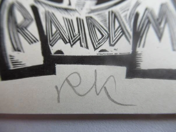 Exlibris Ernst Raudam – Richard Kaljo, 1960 – Autorský signovaný dřevoryt, 10 × 5,5 cm